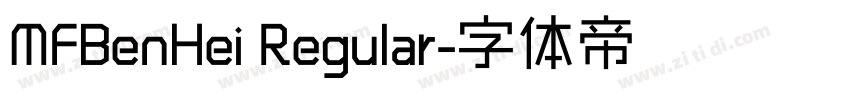 MFBenHei Regular字体转换